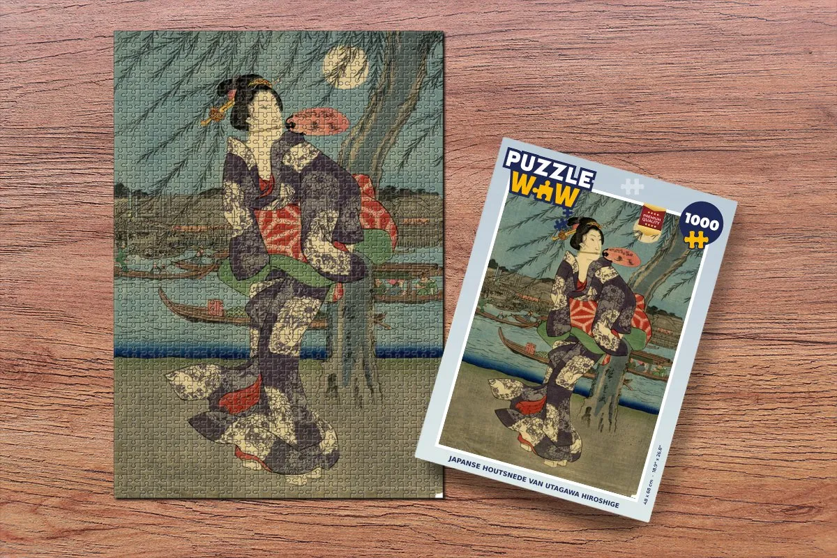 PuzzleWow Utagawa Hiroshige Legpuzzel 1000 Stuks - Multicolor