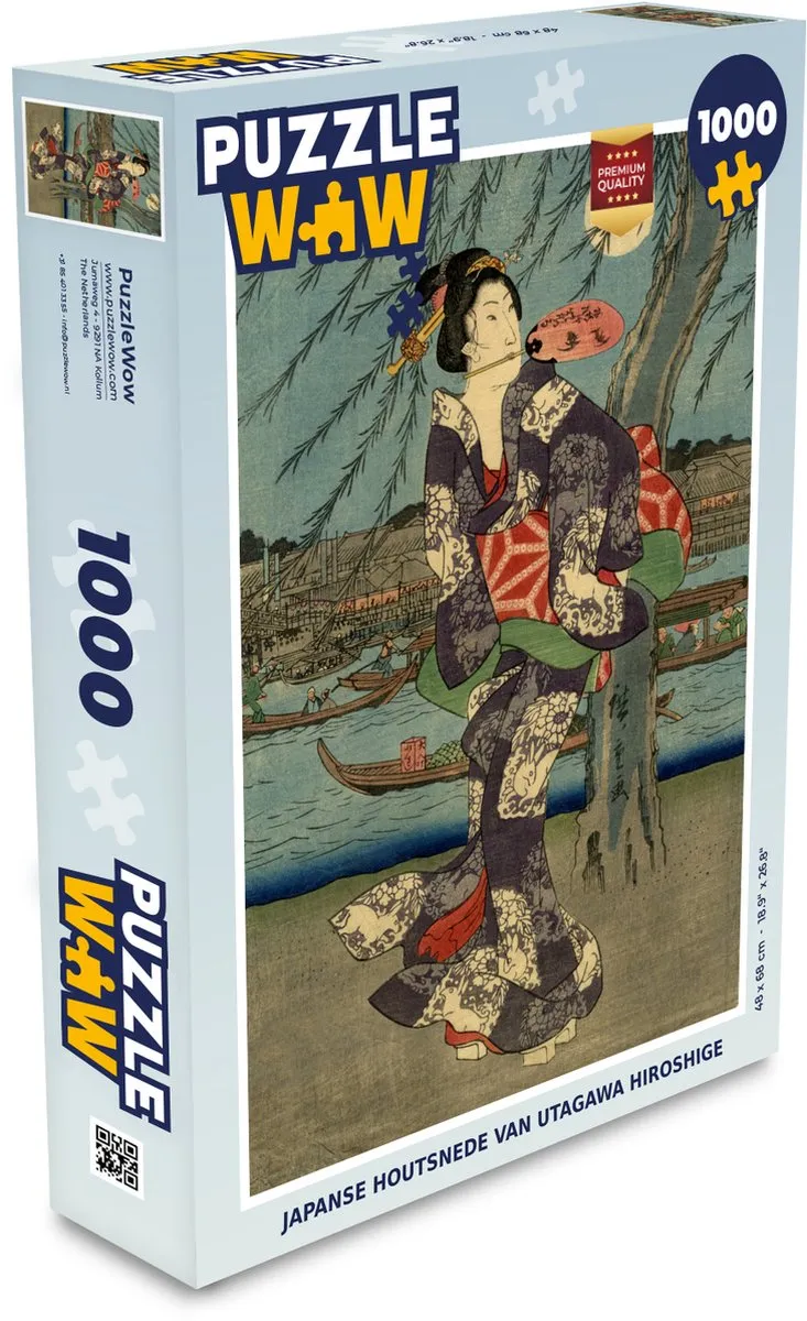 PuzzleWow Utagawa Hiroshige Legpuzzel 1000 Stuks - Multicolor
