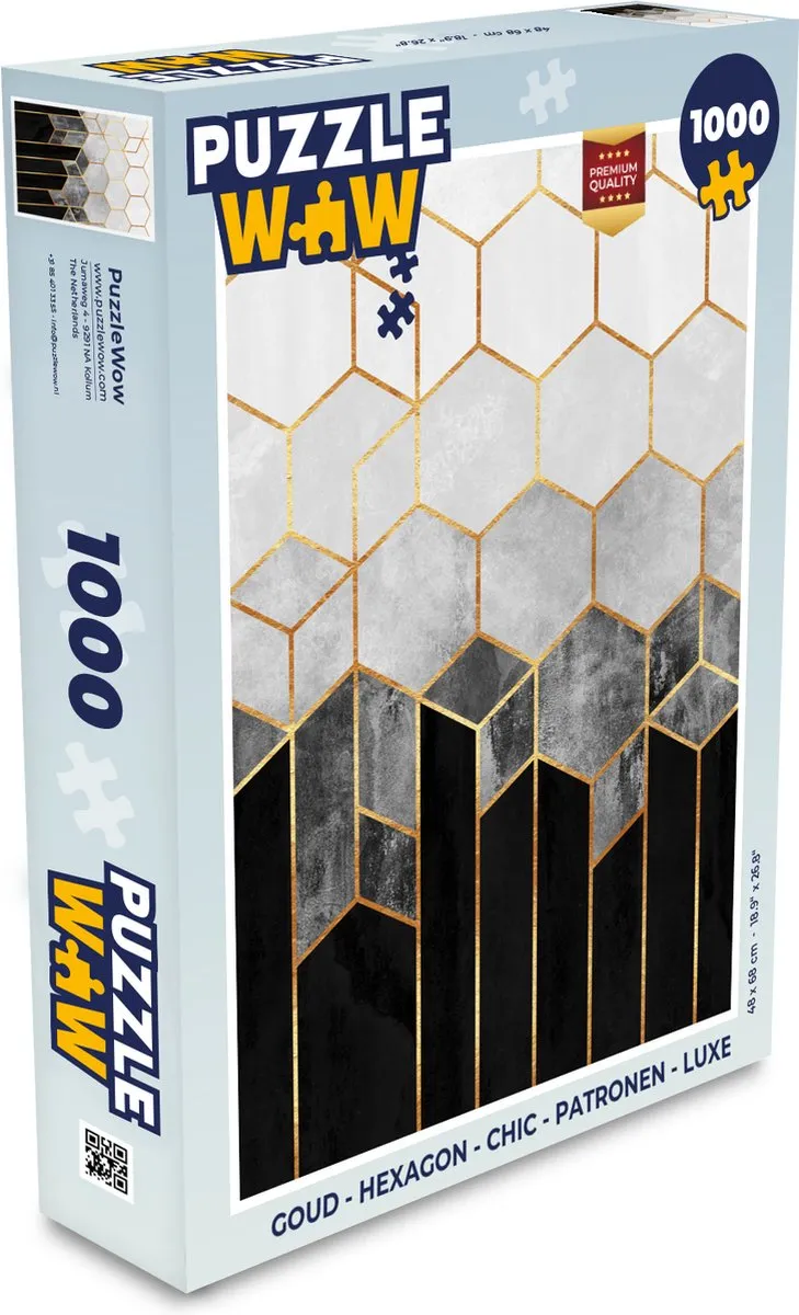 PuzzleWow Hexagon Legpuzzel 1000 Stuks