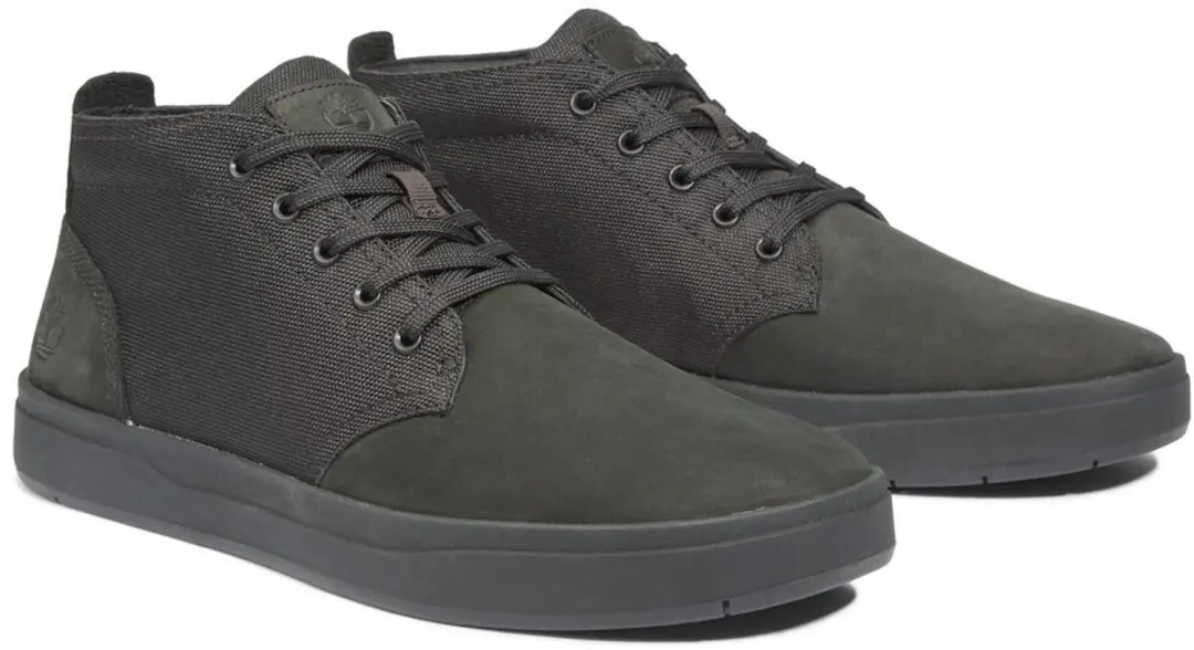 Timberland DAVIS SQUARE Mid Lace Sneaker voor heren 1A1T16 001 Leer Zwart - afbeelding 2 van 2