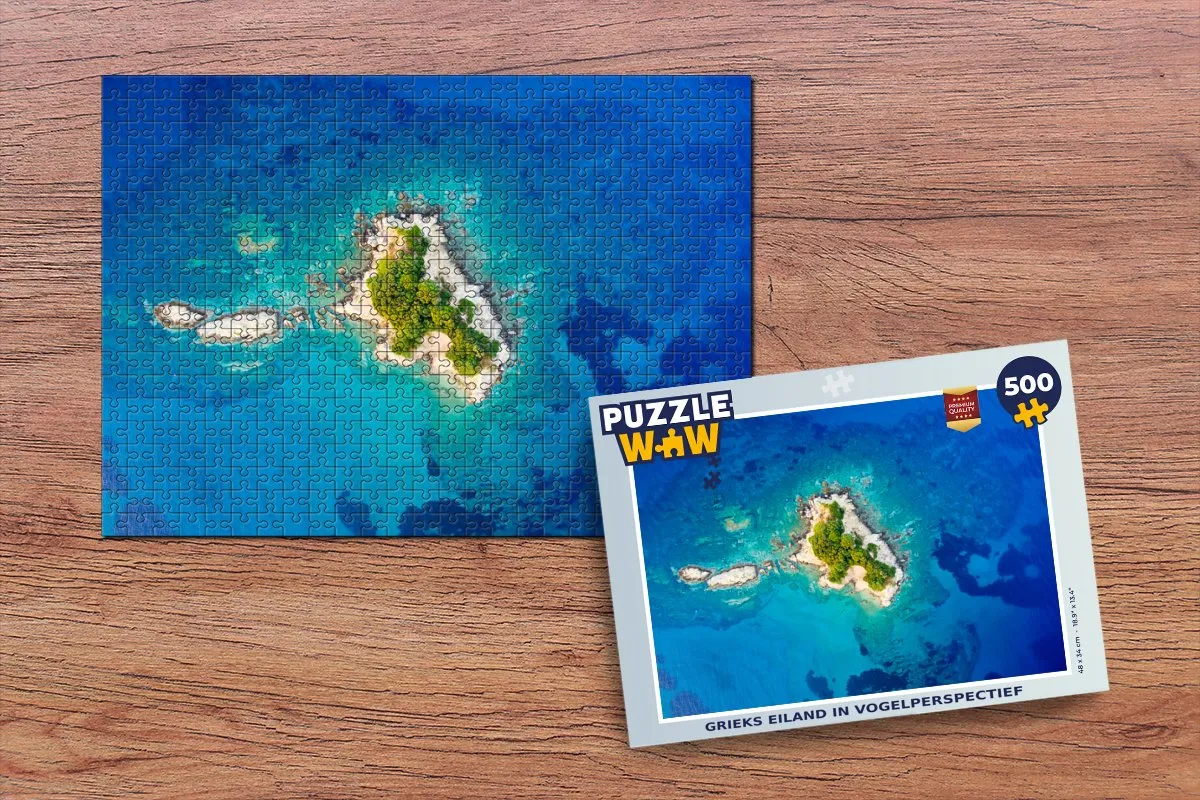 PuzzleWow Grieks eiland Legpuzzel 500 Stuks - Multicolor