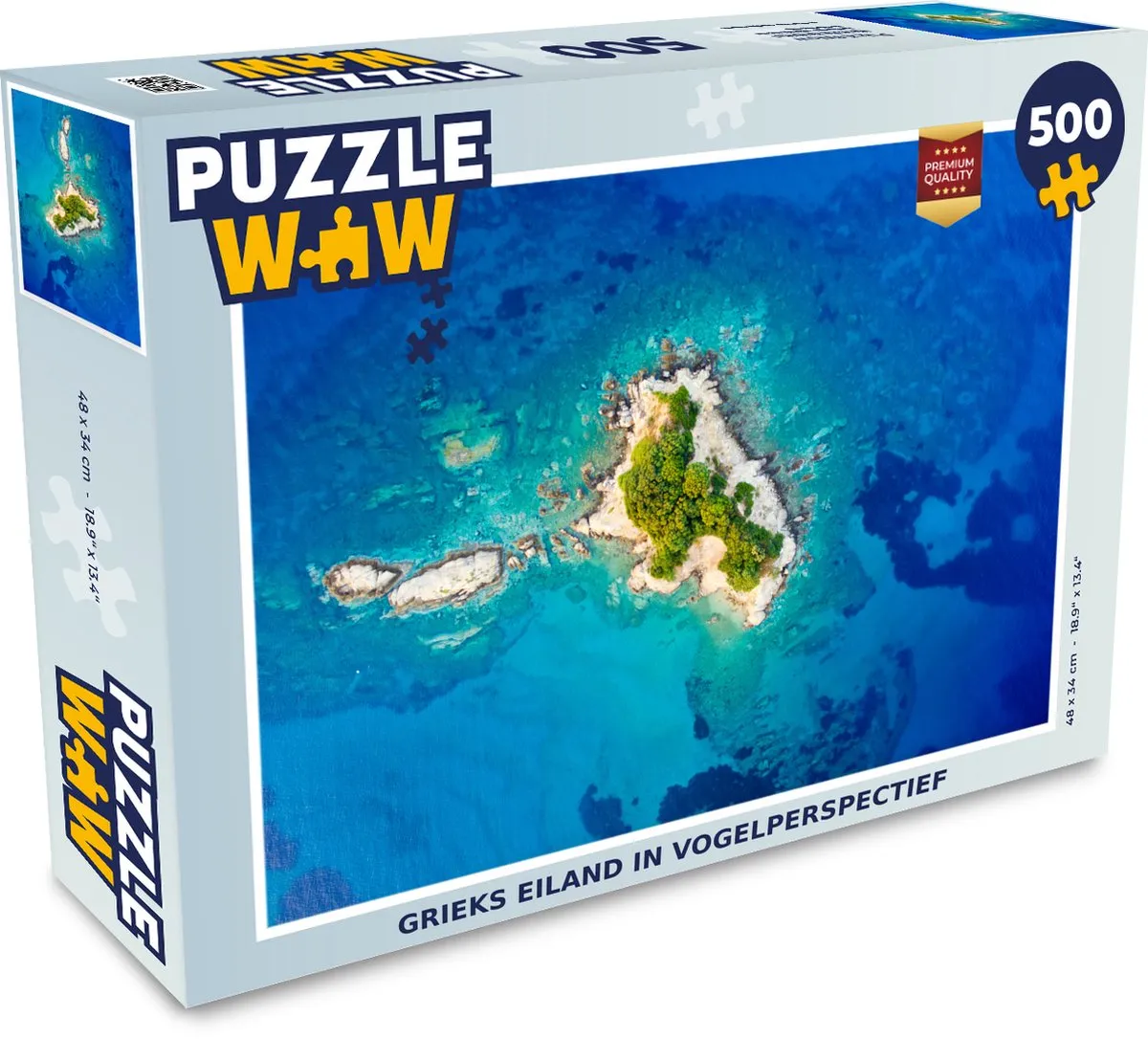 PuzzleWow Grieks eiland Legpuzzel 500 Stuks - Multicolor