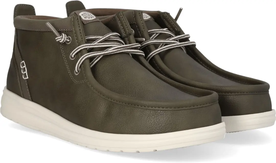 HEYDUDE Wally Mid GripR Classic Heren Instappers - Groen - afbeelding 2 van 6