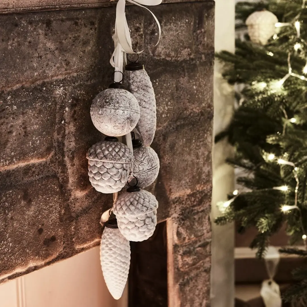 Loberon Kerstversiering Quirat Wit - 6 Stuks - afbeelding 2 van 6