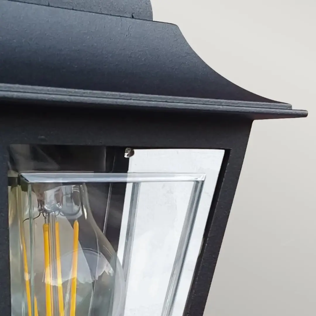 Elstead LED Wandlamp Deco Lane E27 60W IP44 - Dimbaar - Zwart - afbeelding 6 van 6