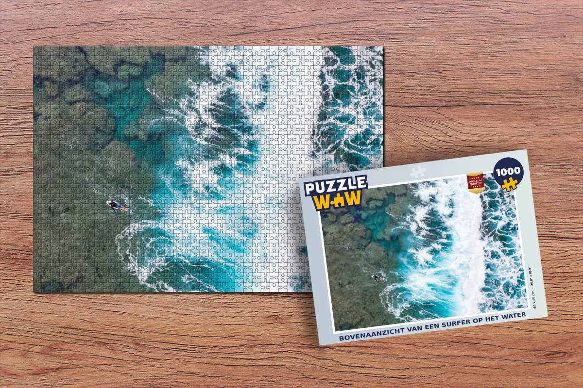 PuzzleWow Golven Legpuzzel 1000 Stuks - Multicolor