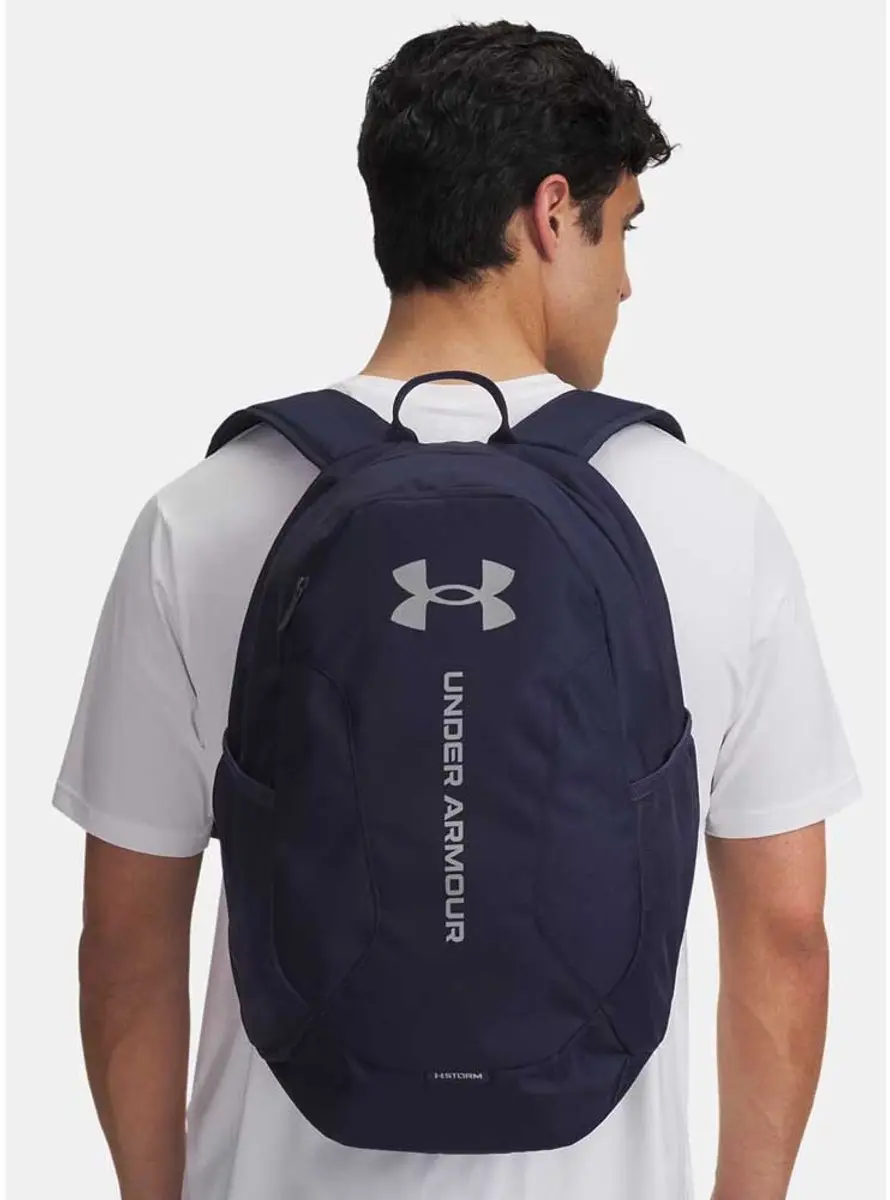 Under Armour UA Hustle Lite Rugzak 26.5L - 15 inch - Navy/Steel - afbeelding 6 van 6