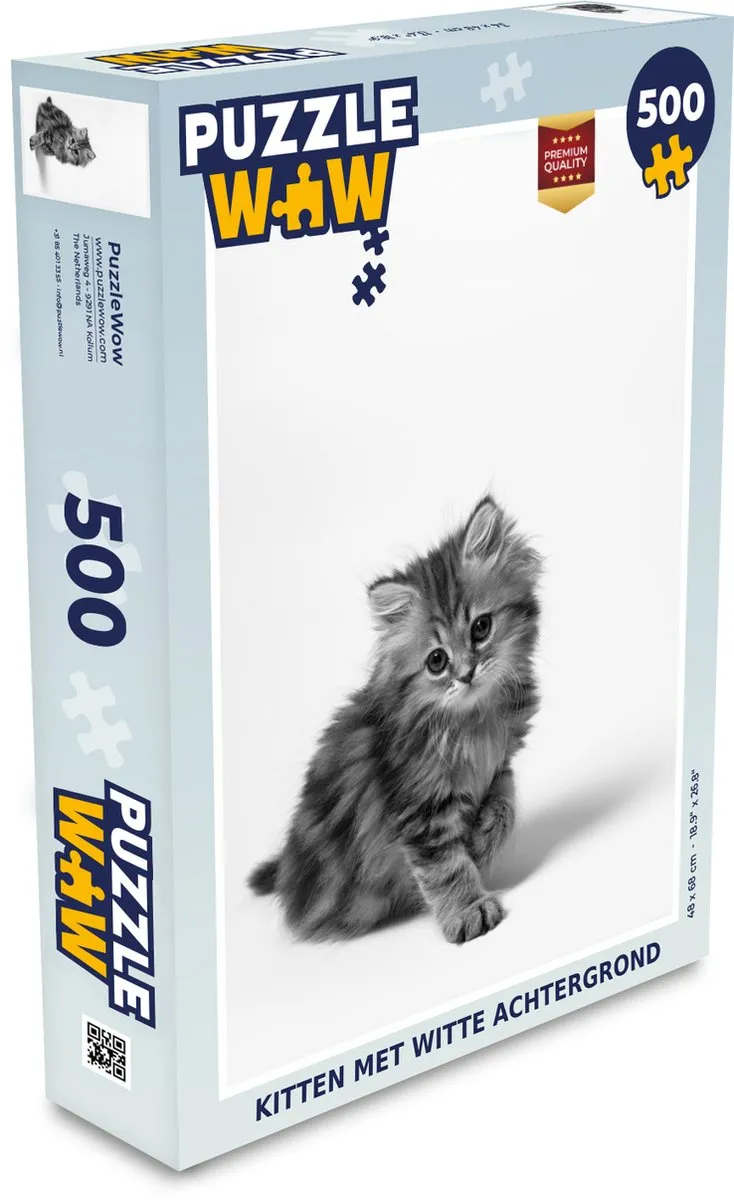 PuzzleWow Legpuzzel Kitten 500 Stuks - Multicolor