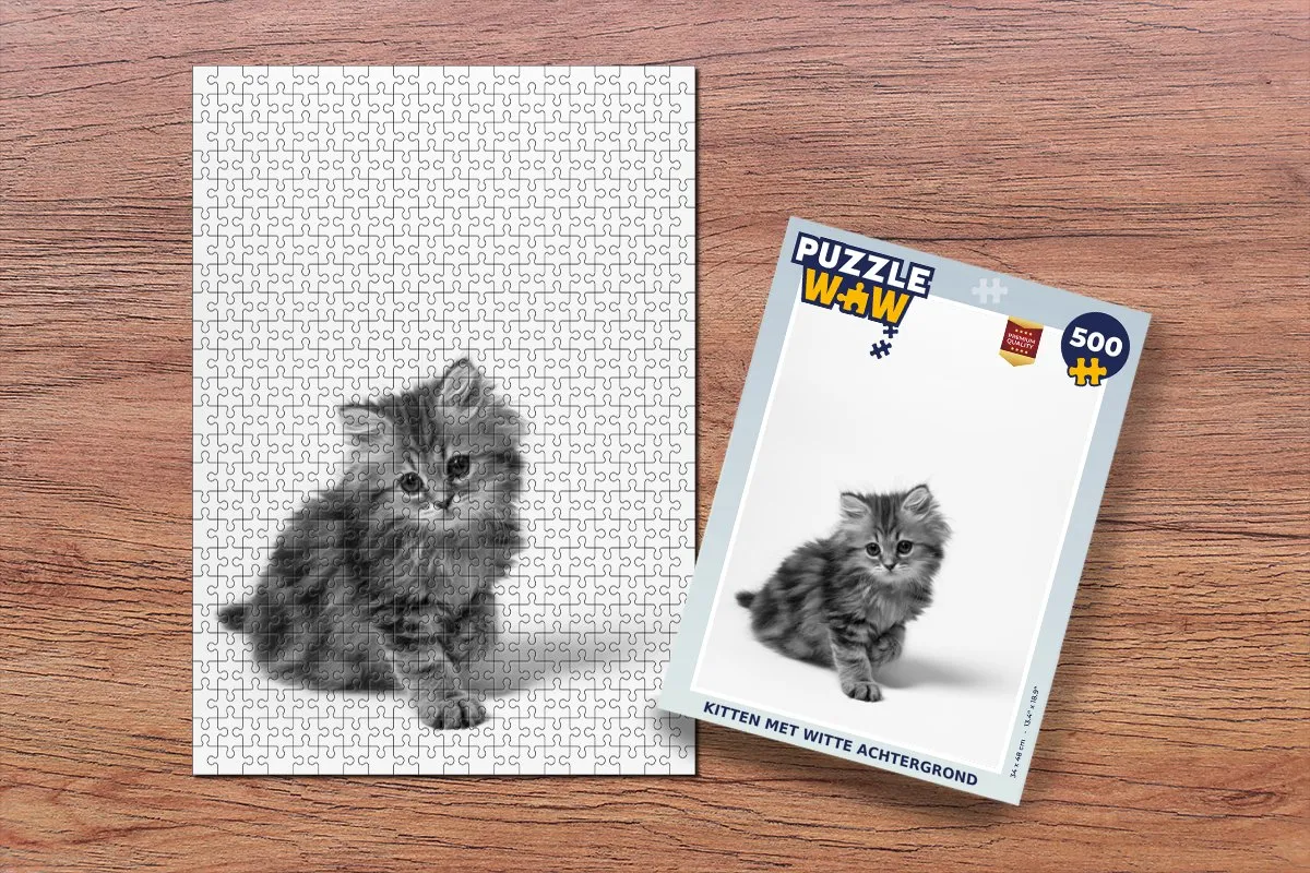 PuzzleWow Legpuzzel Kitten 500 Stuks - Multicolor