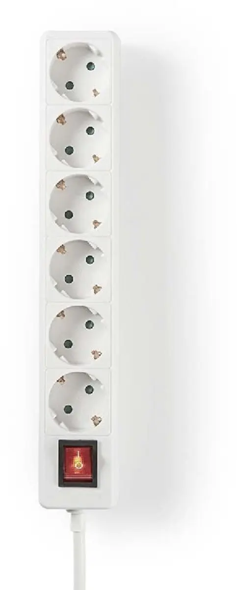Nedis Stekkerdoos 6-wegs 3m 3680W - Wit - afbeelding 3 van 3