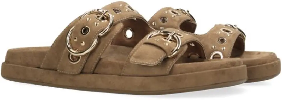 Mexx Toma Sikiel Slippers - Dames - Camel - Maat 36 - afbeelding 3 van 6