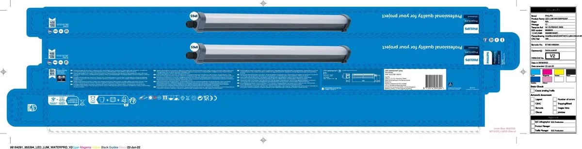 Philips LED ProjectLine Waterproof Buislamp 1550lm Warmwit