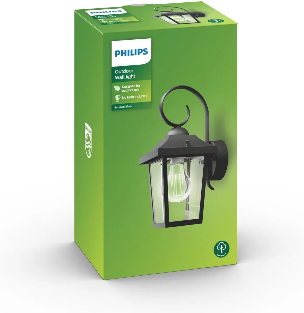 Philips Buzzard Buitenwandlamp - Zwart