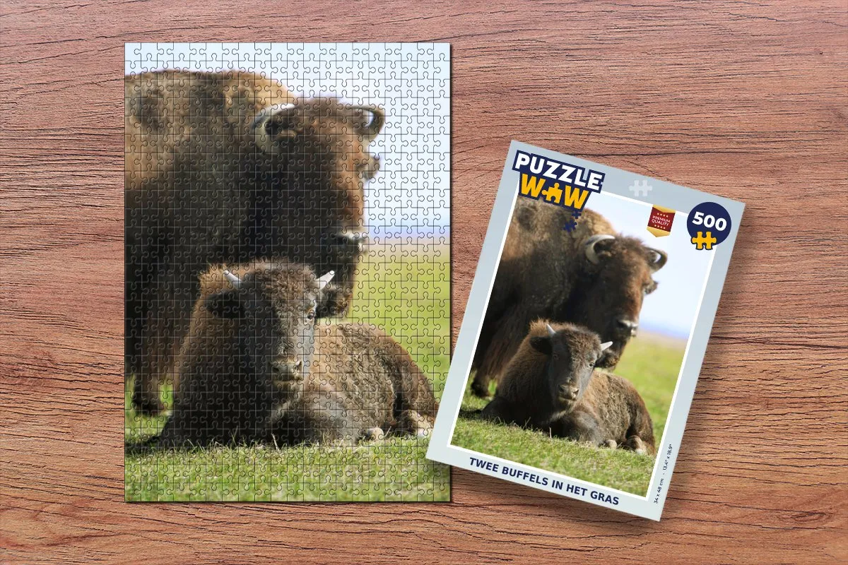 PuzzleWow Puzzel Buffel Legpuzzel 500 Stuks - Multicolor