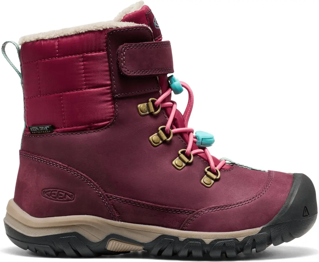 Kanibou Meisjes Boots Leer Paars Waterdicht