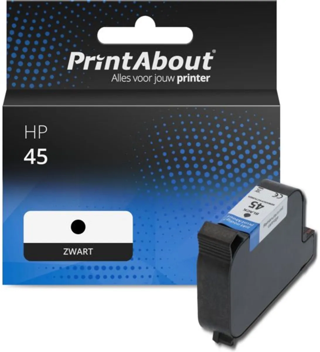 PrintAbout HP 45 (51645AE) Inktcartridge Zwart - 45ml