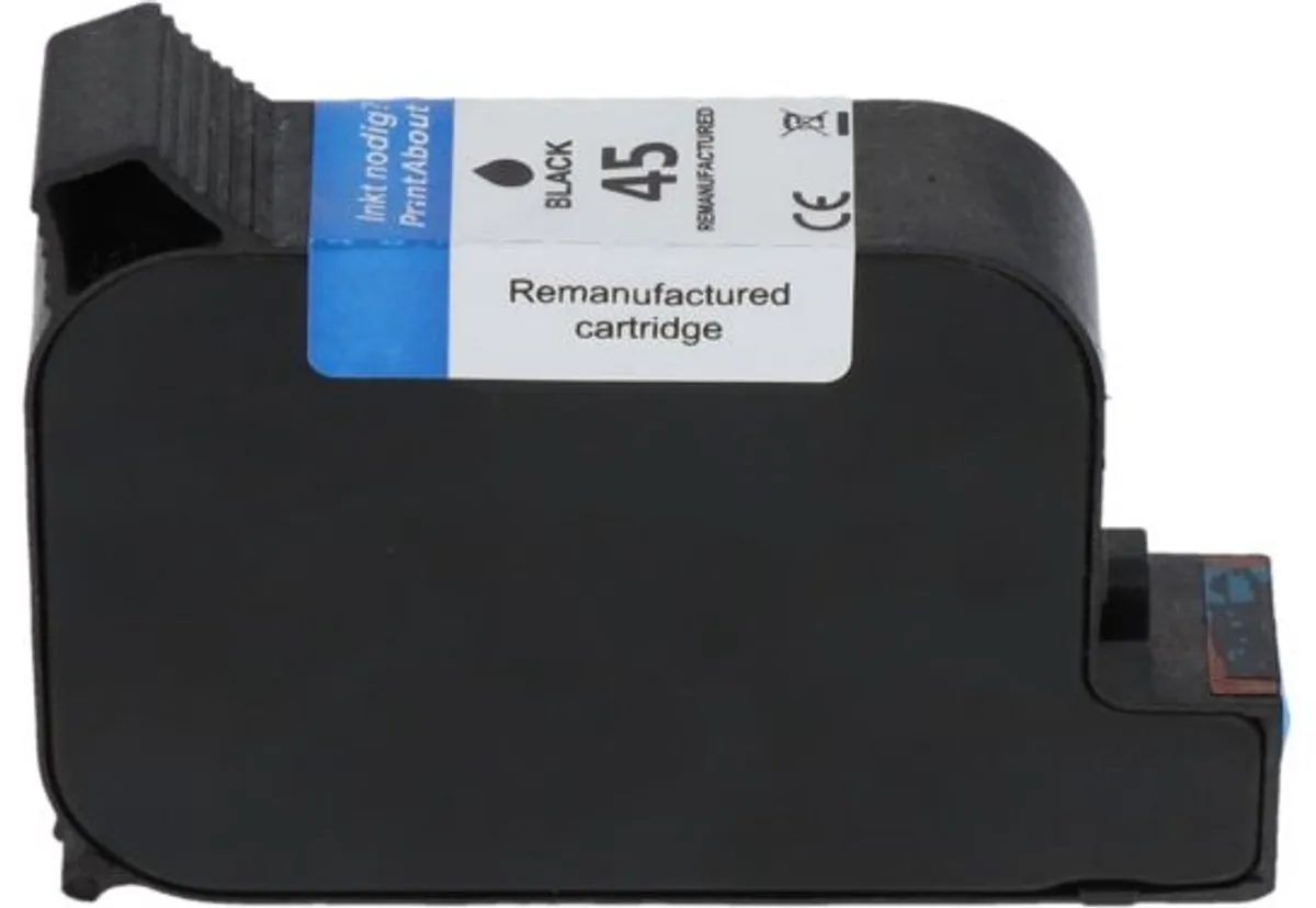PrintAbout HP 45 (51645AE) Inktcartridge Zwart - 45ml