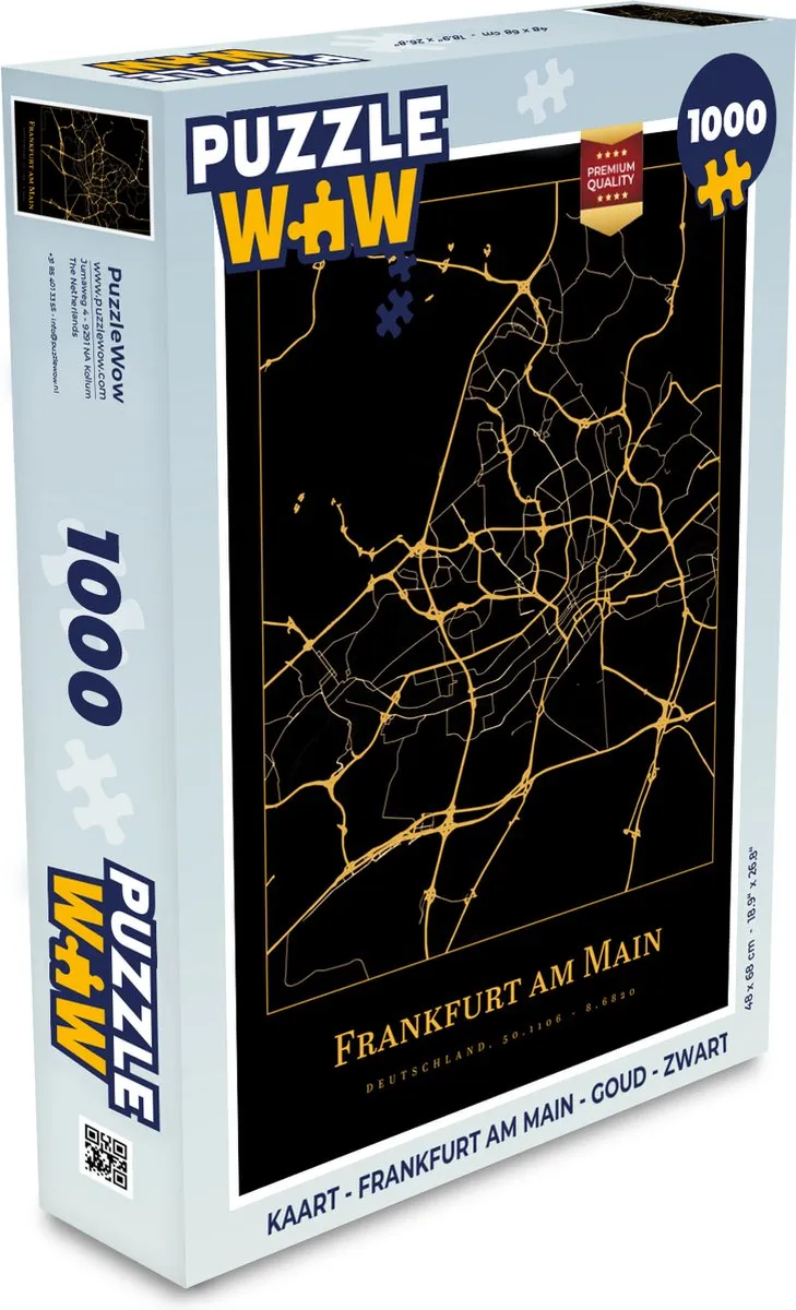 PuzzleWow Frankfurt am Main Legpuzzel 1000 Stuks