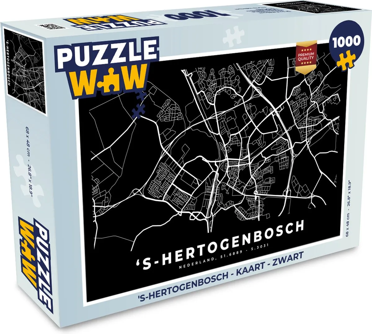 PuzzleWow 's-Hertogenbosch Legpuzzel 1000 Stuks - Multicolor