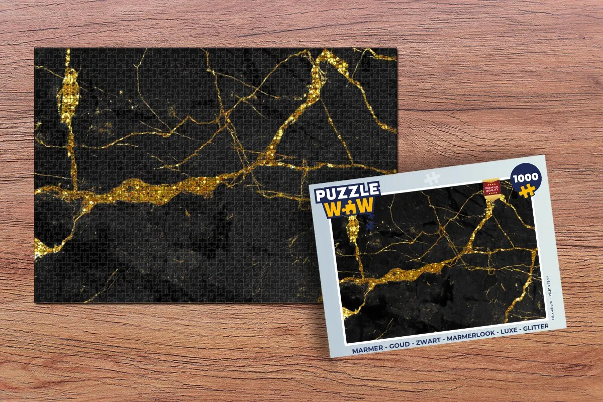 PuzzleWow Marmerlook Legpuzzel 1000 Stuks - Multicolor