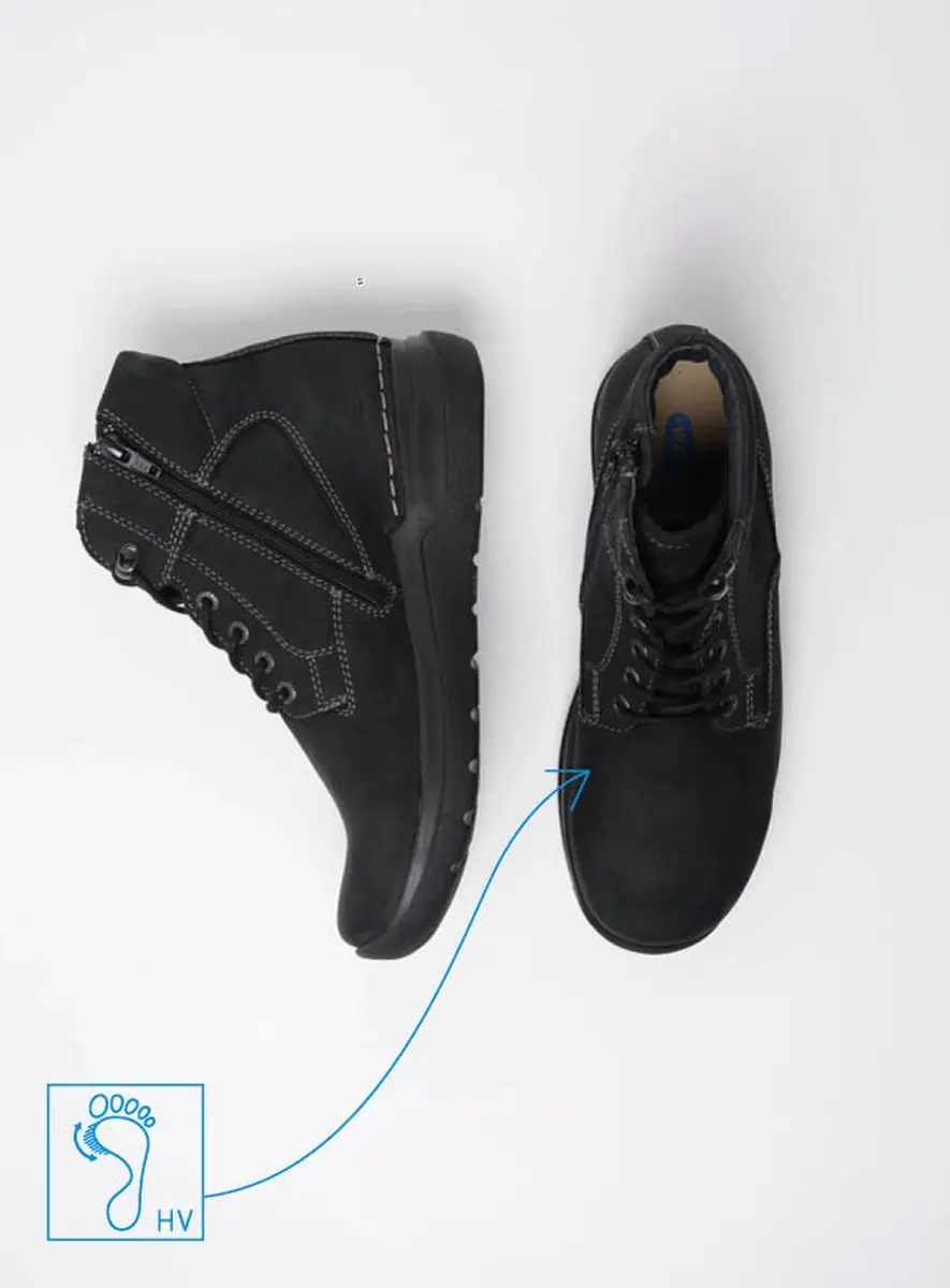 Wolky Whynot HV Hoge Veterschoenen - Zwart Nubuck 42 - afbeelding 4 van 6