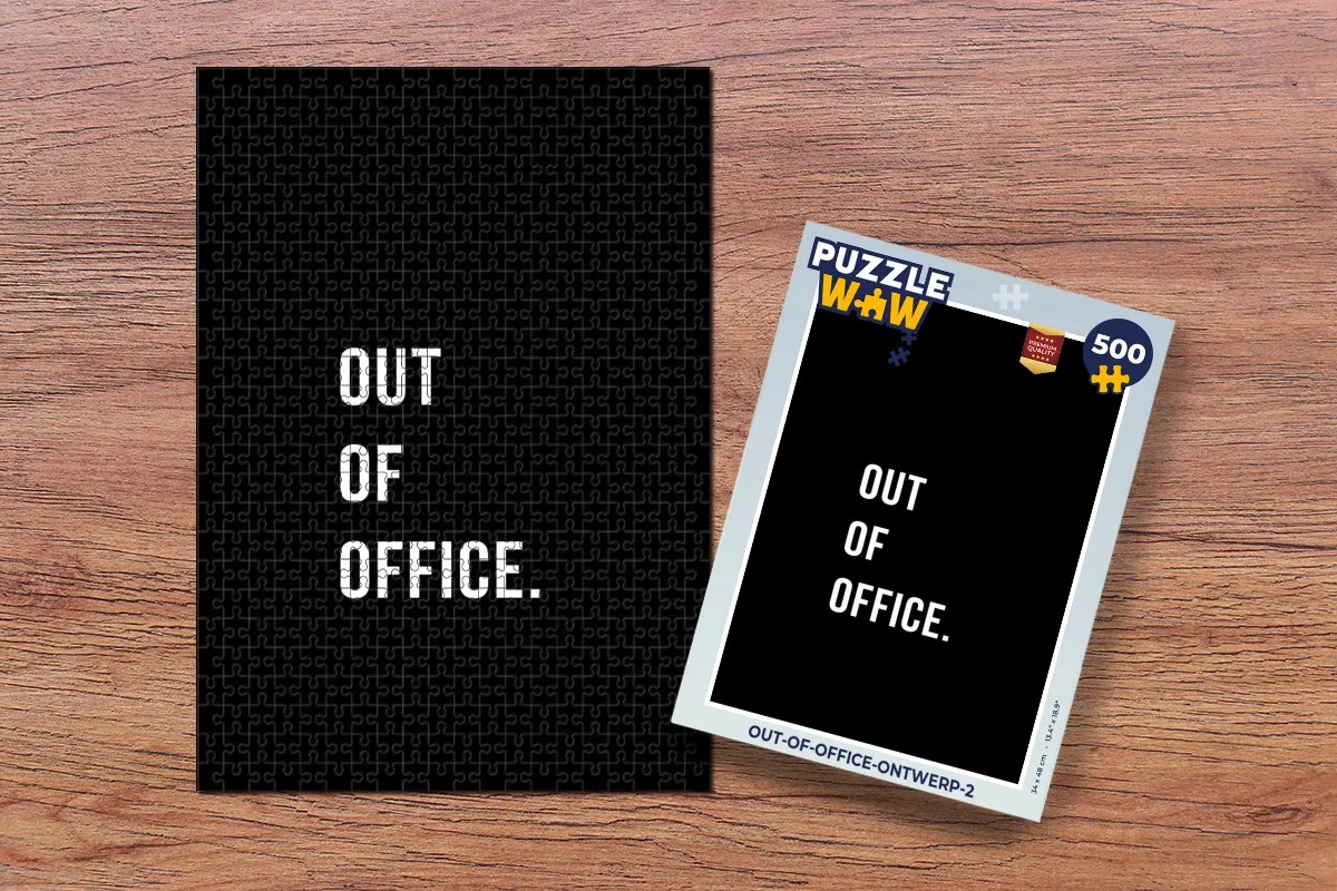 PuzzleWow Quotes Out of Office Legpuzzel 500 Stuks - Multicolor