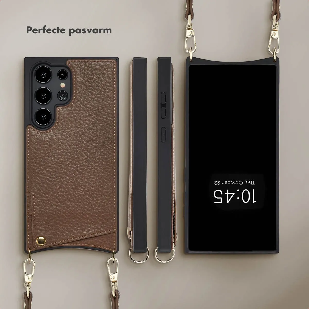 Selencia Hoesje Samsung Galaxy S24 Ultra - Mocha Brown