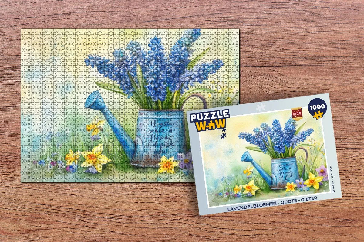 PuzzleWow Lavendelbloemen Quote Legpuzzel 1000 Stuks - MPN 8721173242111