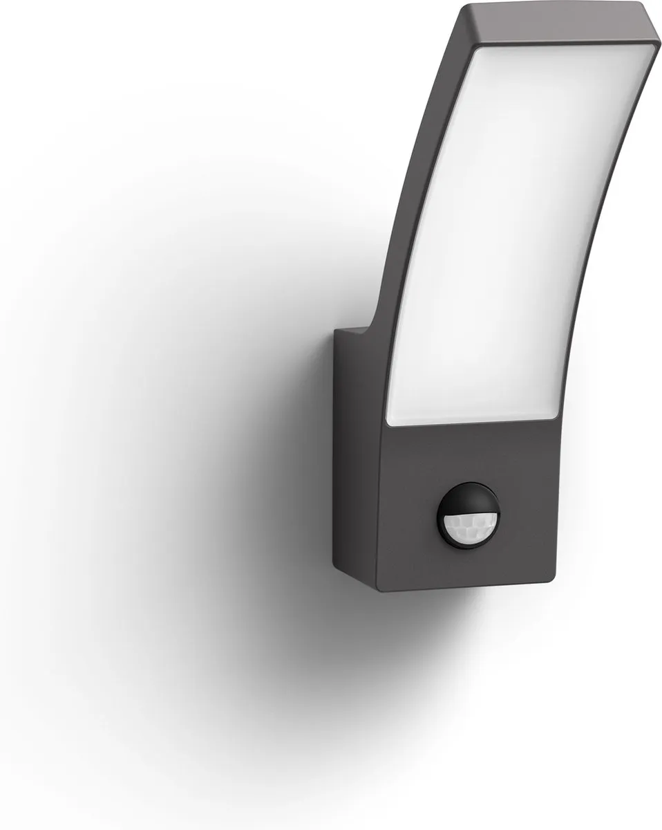 Philips Splay Wandlamp 3,8W - Antraciet met Sensor