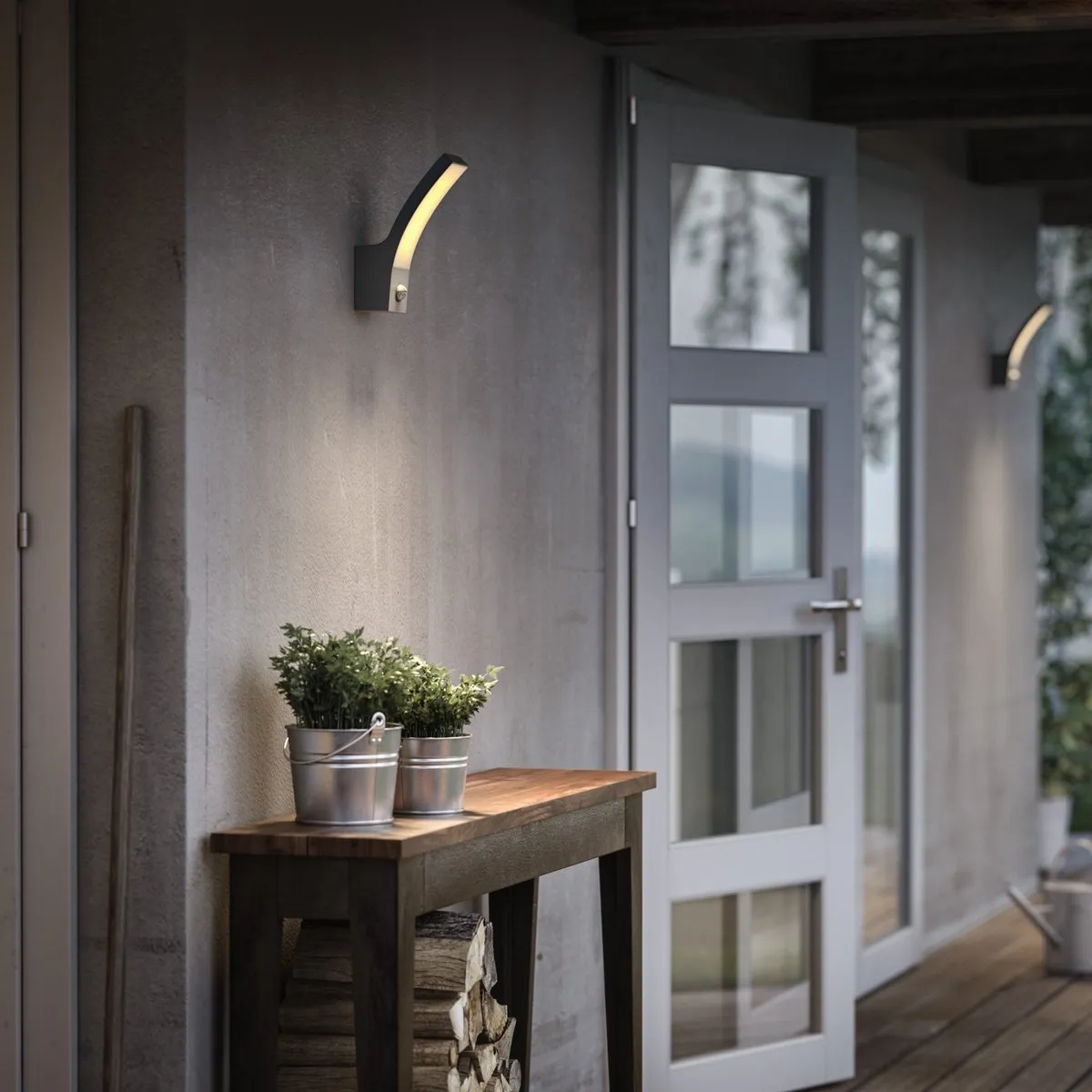 Philips Splay Wandlamp 3,8W - Antraciet met Sensor