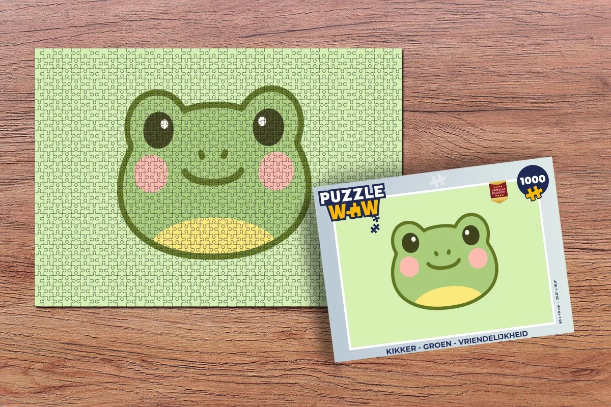 PuzzleWow Kikker Legpuzzel 1000 Stuks - Groen