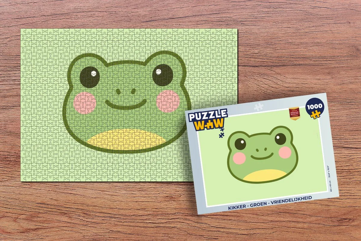 PuzzleWow Kikker Legpuzzel 1000 Stuks - Groen