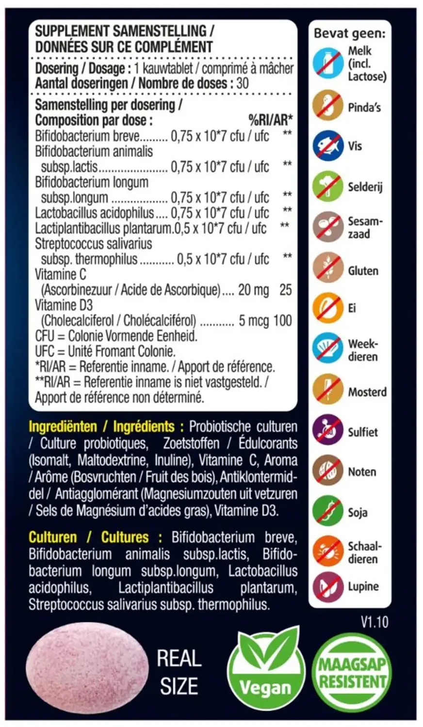 Lucovitaal Probiotica Kids Kauwtabletten - 60 Stuks