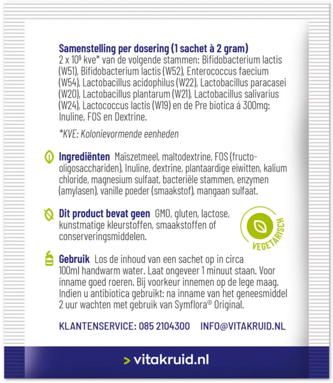 Vitakruid Symflora Original 120 Sachets