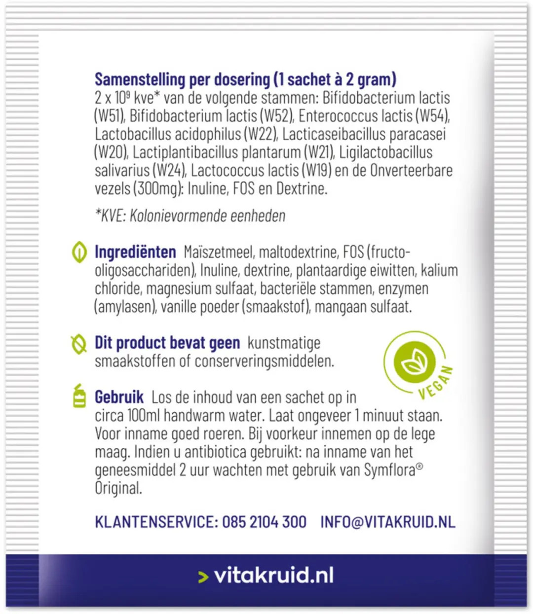 Vitakruid Symflora Original - 60 Sachets