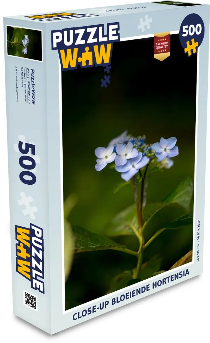 PuzzleWow Close-up Hortensia Legpuzzel 500 Stuks