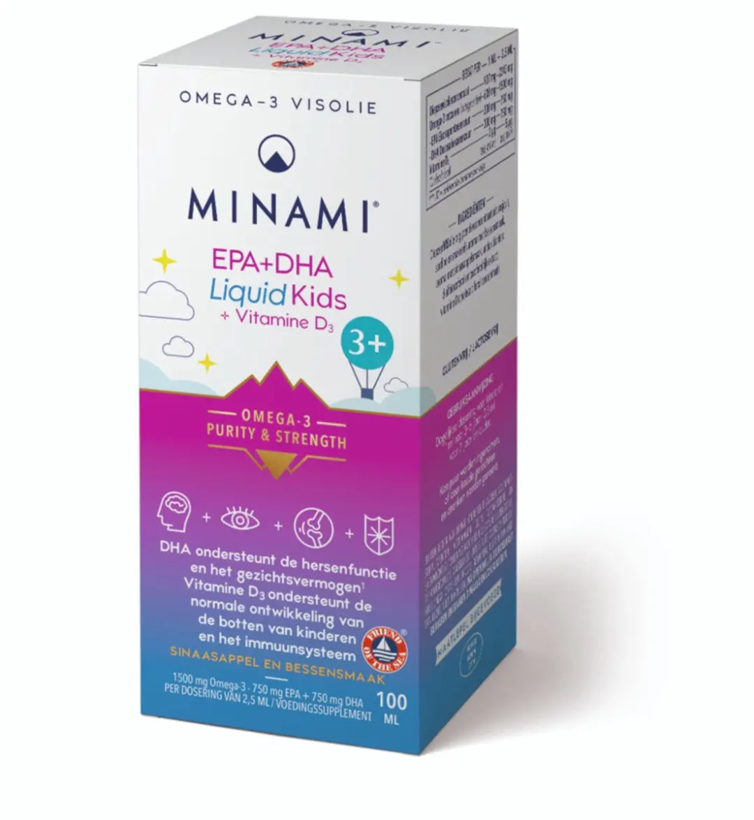 Minami EPA & DHA Liquid Kids + Vitamine D3 - 2x100ml - afbeelding 3 van 4