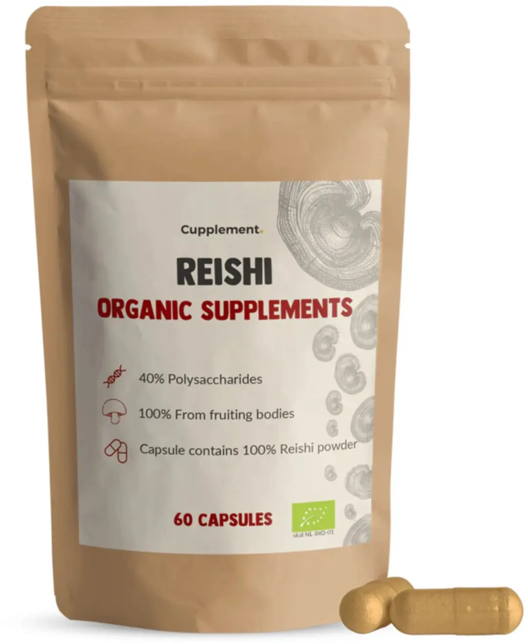 Cupplement Reishi Organic 120 Capsules - Voordeelverpakking