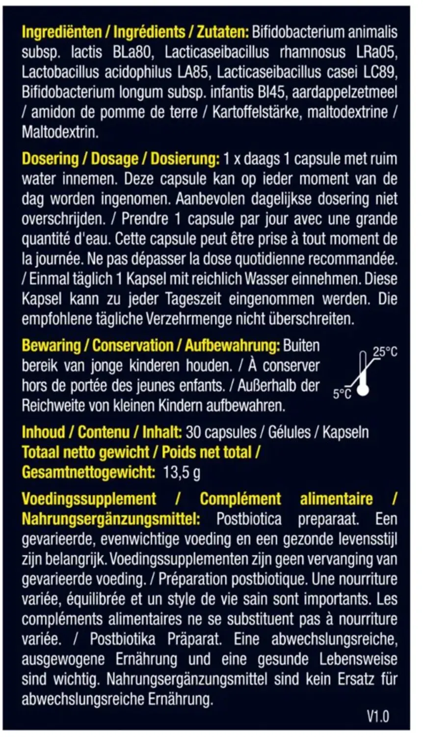 Lucovitaal Puur Post Biotica - 60 Capsules
