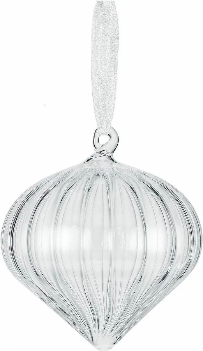 Loberon Kerstbal Set 6 Stuks - 10cm Heldere Bavella - afbeelding 4 van 6