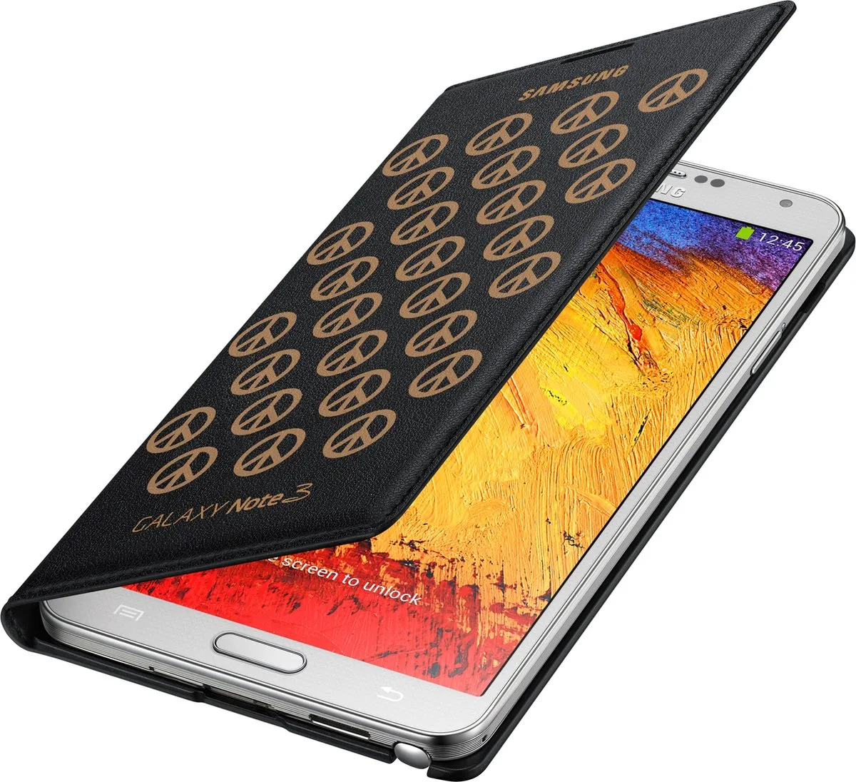 Samsung Moschino Flipcover N9005 Galaxy Note III - Zwart/Goud