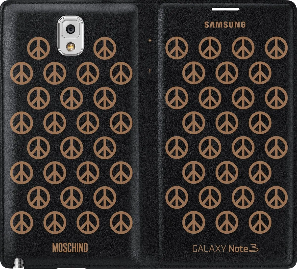 Samsung Moschino Flipcover N9005 Galaxy Note III - Zwart/Goud