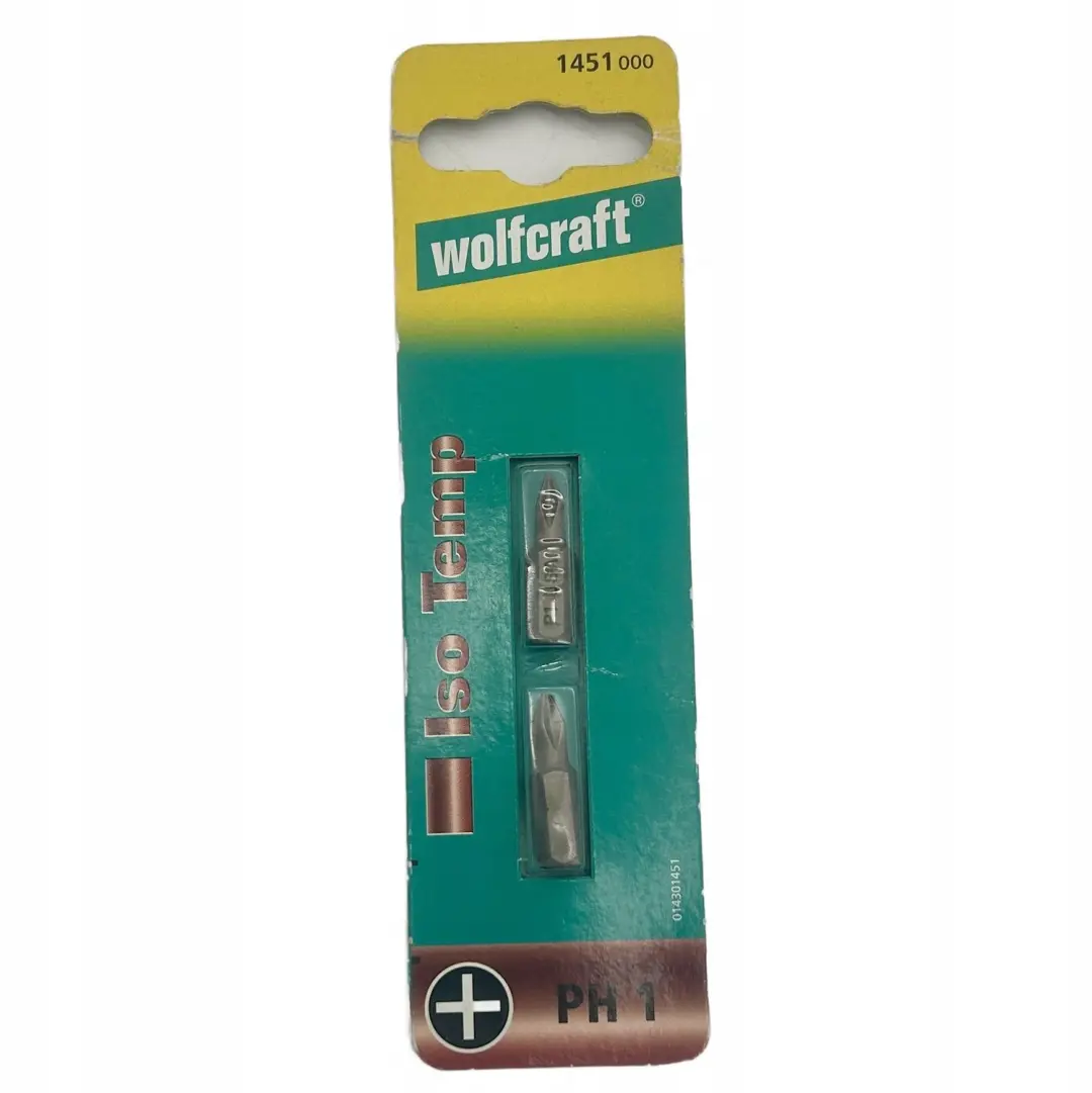 Wolfcraft Iso-Temp Bit PH1 1/4" 2 stuks