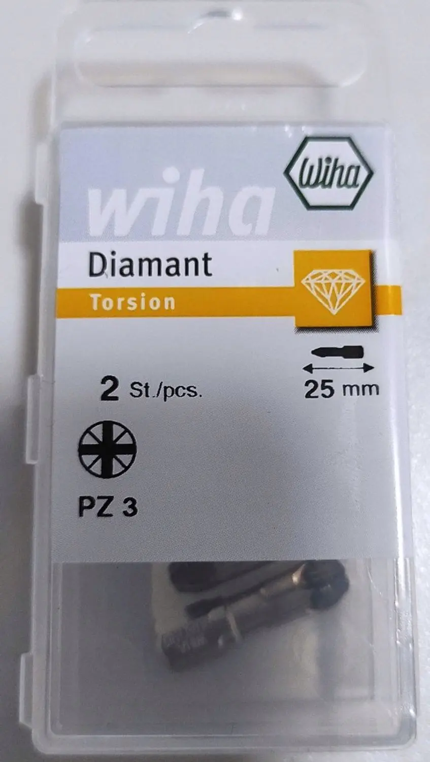 Wiha Diamant Bit Set Pozidriv 25mm PZ3 (2 stuks)