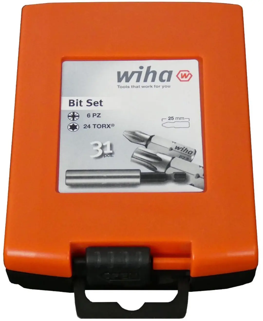 Wiha Bitset 1/4" 25mm 31-delig - Magnetische houder - afbeelding 3 van 3
