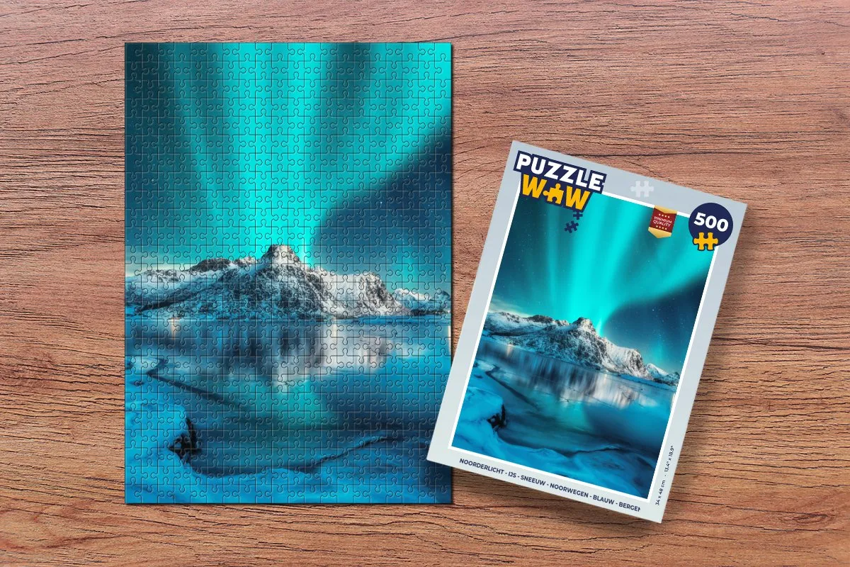 PuzzleWow Noorderlicht Legpuzzel 500 Stuks - Multicolor