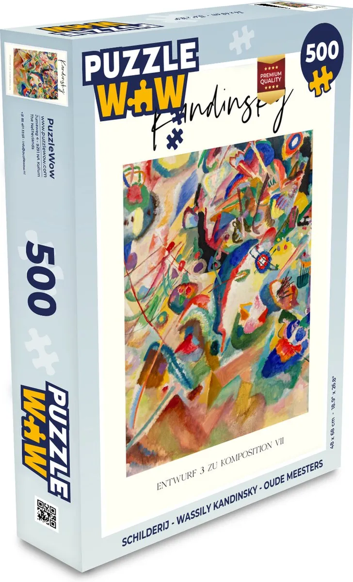 PuzzleWow Wassily Kandinsky Legpuzzel 500 Stuks