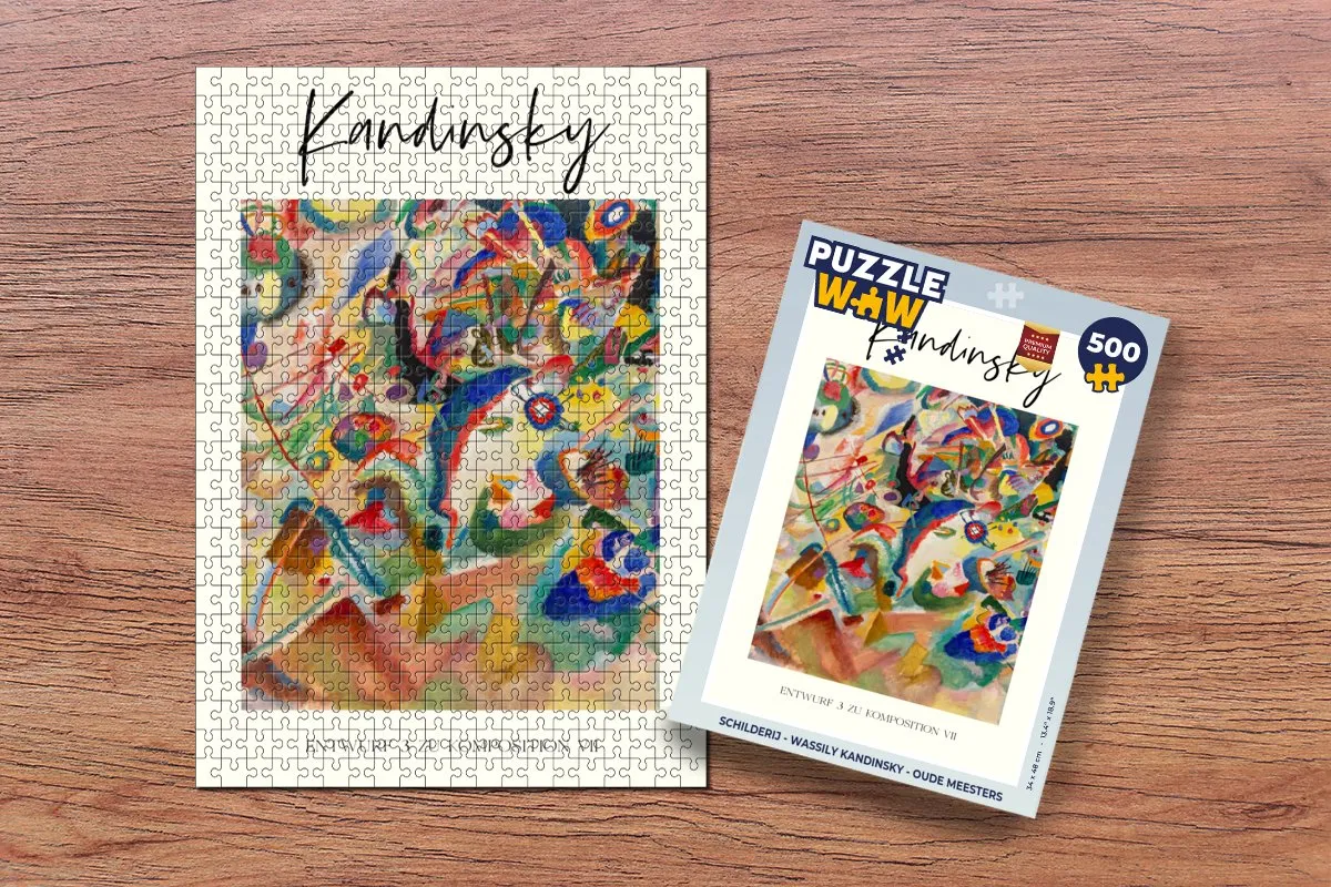 PuzzleWow Wassily Kandinsky Legpuzzel 500 Stuks - Multicolor