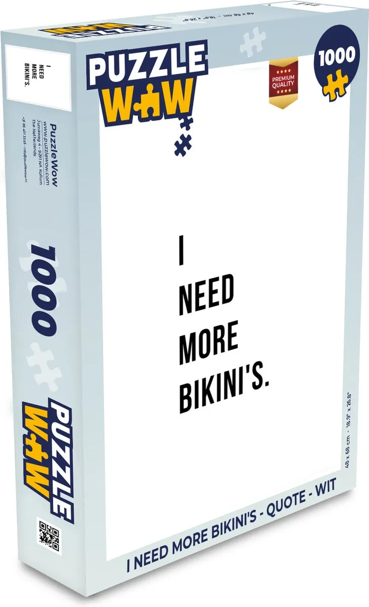 PuzzleWow Quote Legpuzzel 1000 Stuks