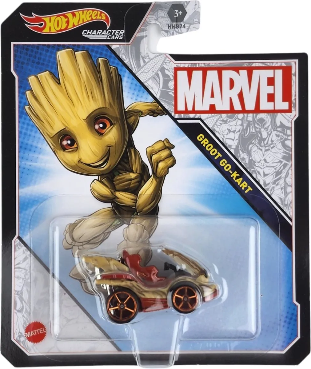 Marvel Hot Wheels Go Kart Groot Raceauto 1:64